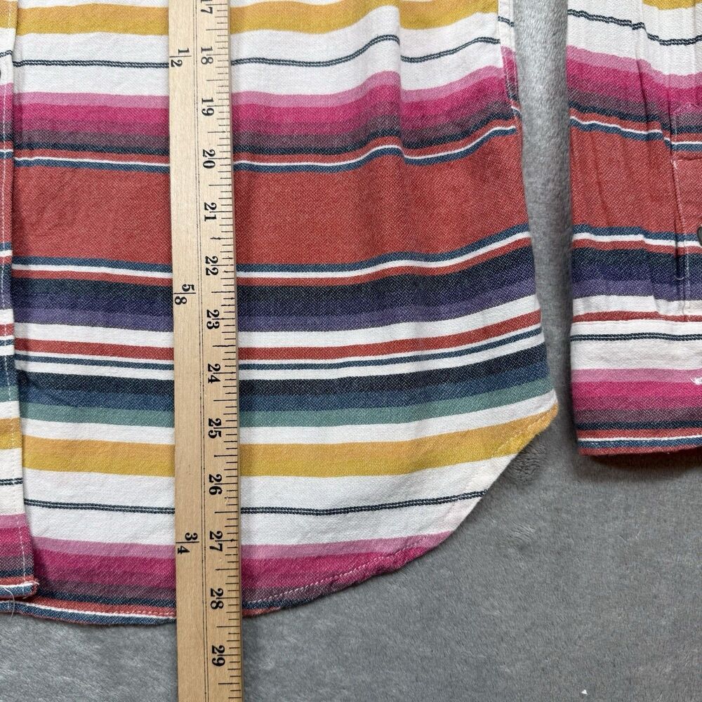 American Living Shirt Men’s XL Red Striped Cotton Button Up Aztec Long Sleeve - Picture 6 of 7